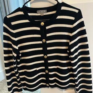 J Crew Emilie sweater lady jacket in stripe